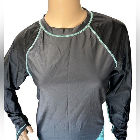 UVSkinz 50+ UPF Long Sleeve Rash Guard Surf Swim Beach Water Wear Men Sz S EUC - Picture 3 of 10
